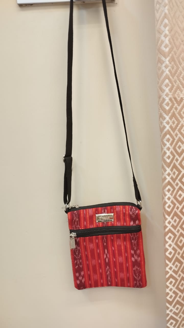 Red Ikat Sling Bag