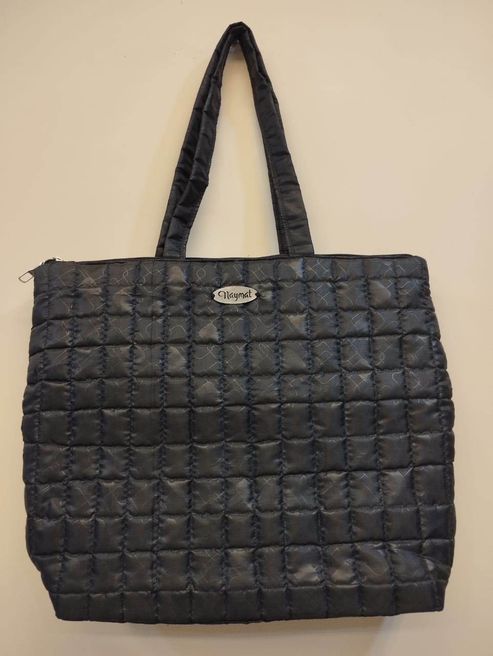 Black Quilted Tote Bag