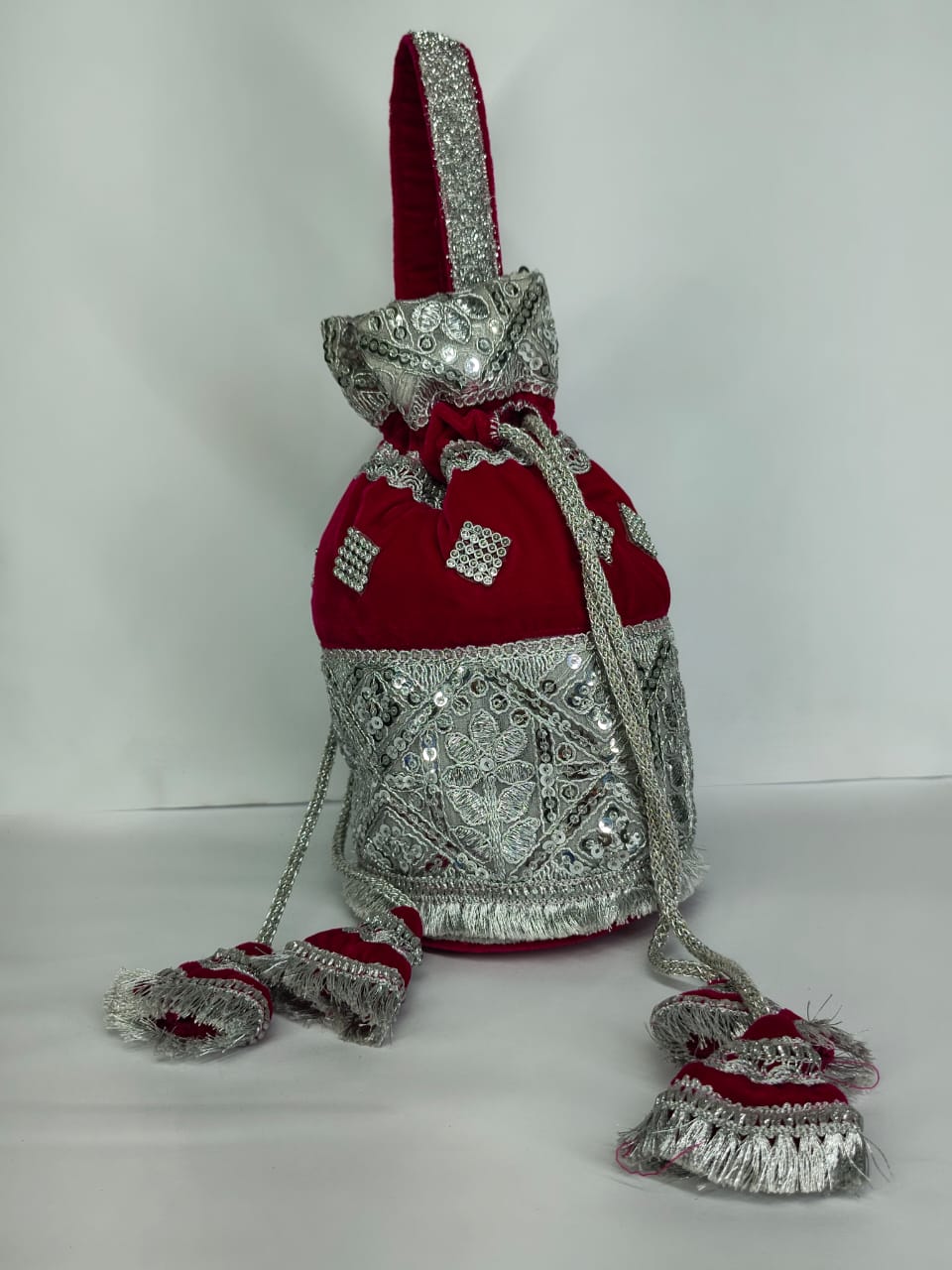 Red Velvet Potli Bag