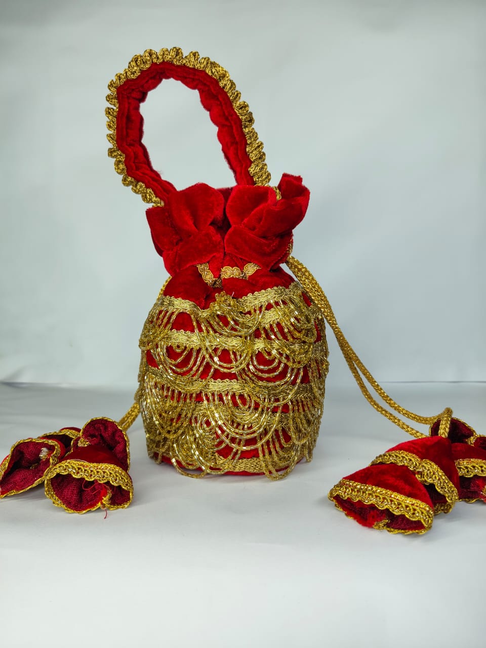 Red Velvet Potli Bag