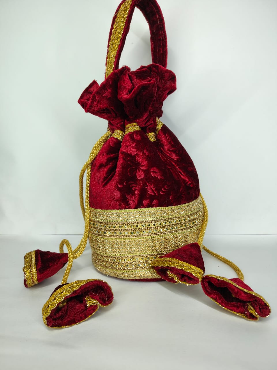 Red Velvet Potli Bag
