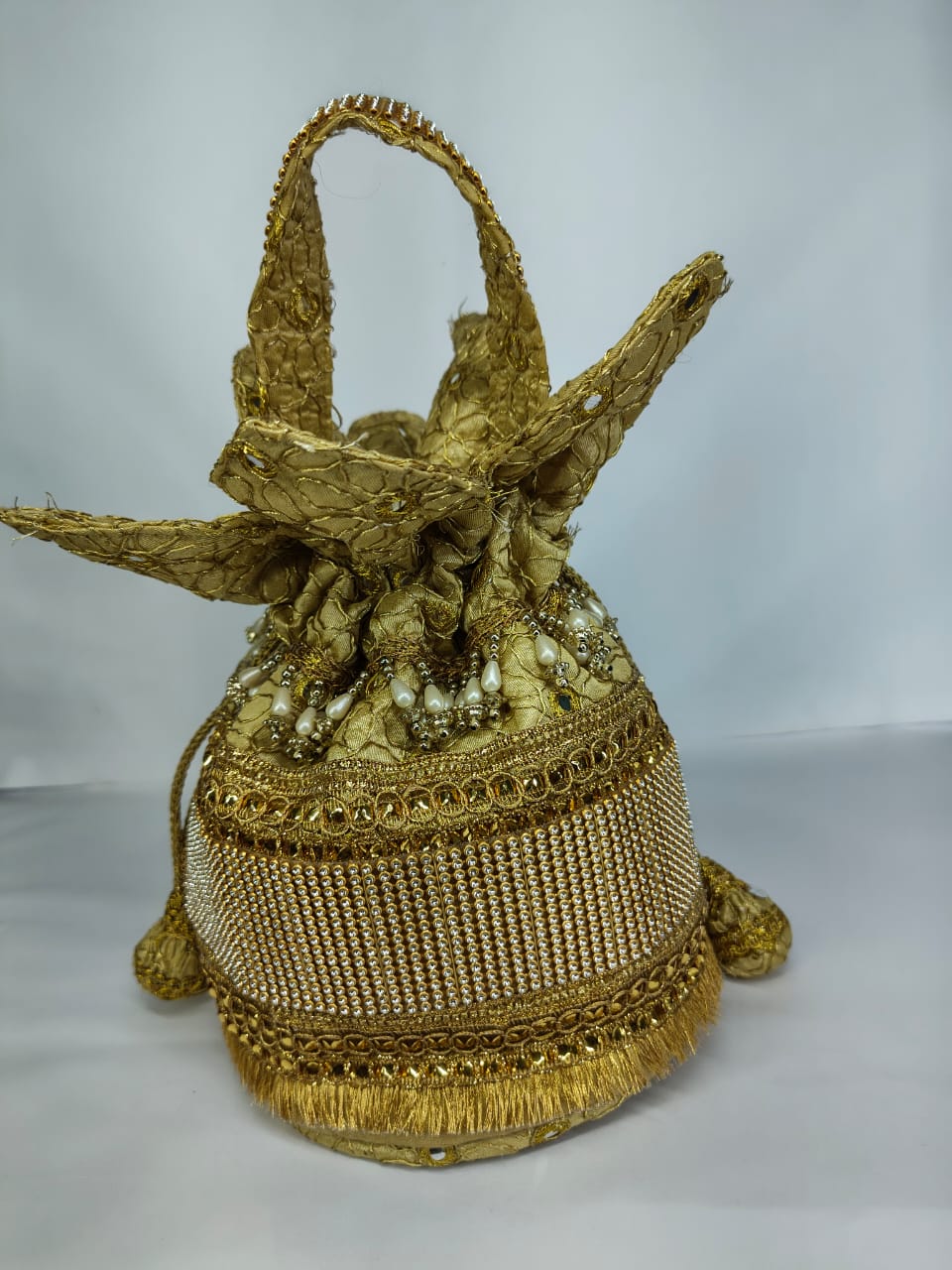 Golden Embellished Potli Bag