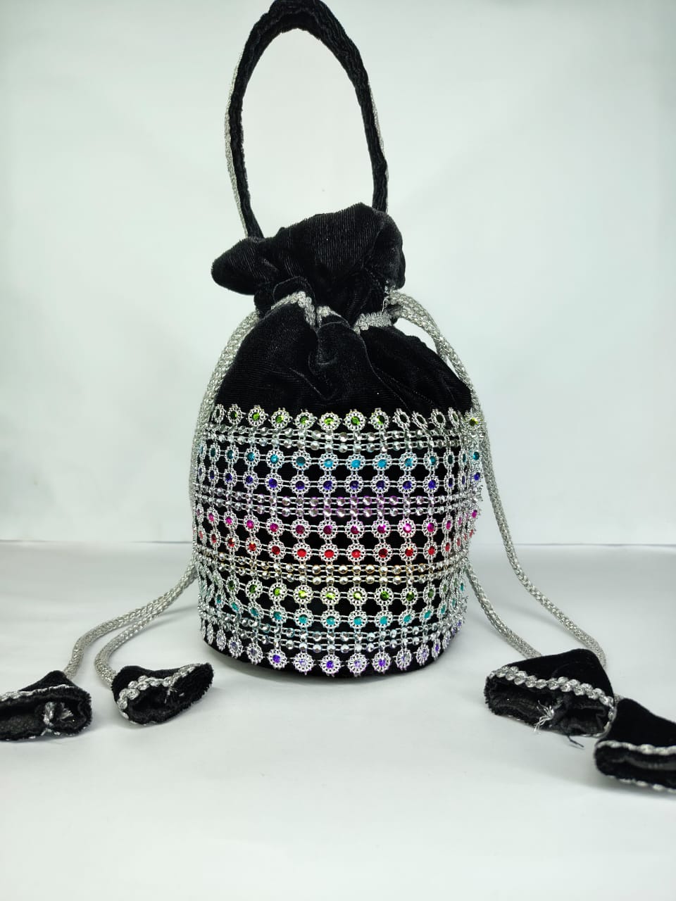 Embellished Velvet Potli Bag
