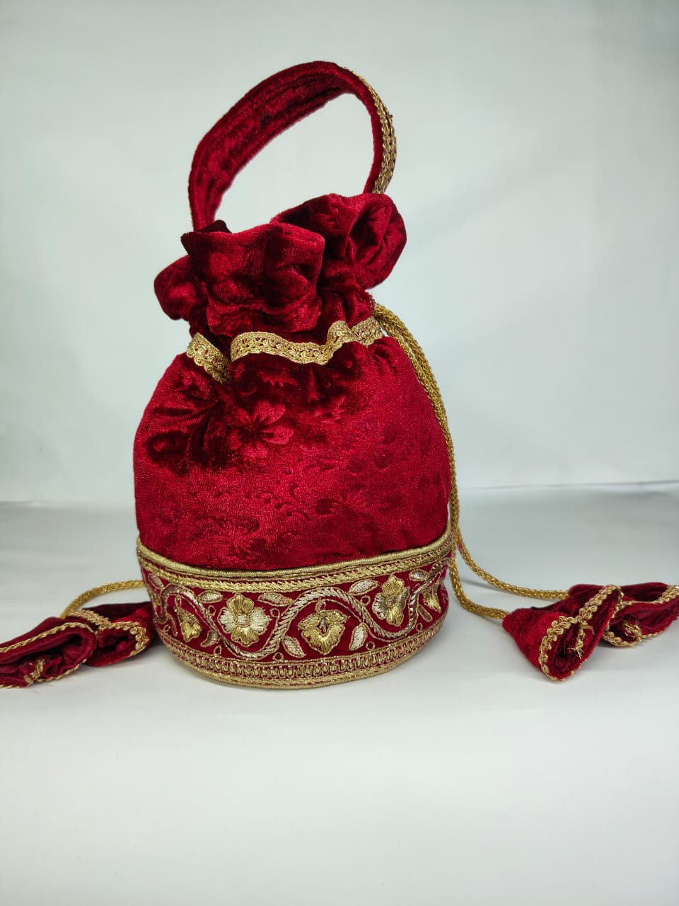 Red Velvet Potli Bag