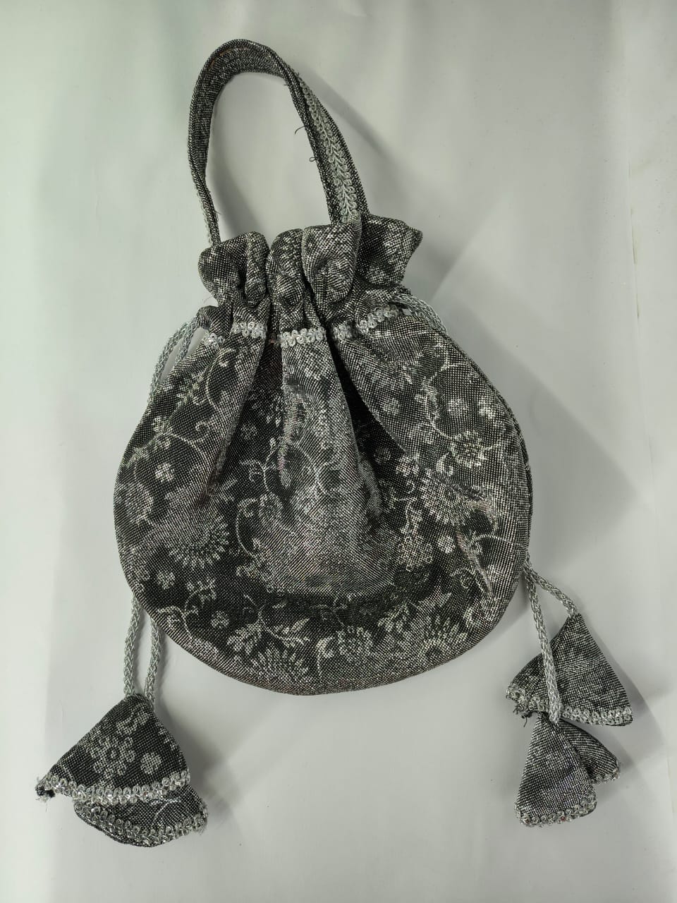 Embroidered Drawstring Pouch