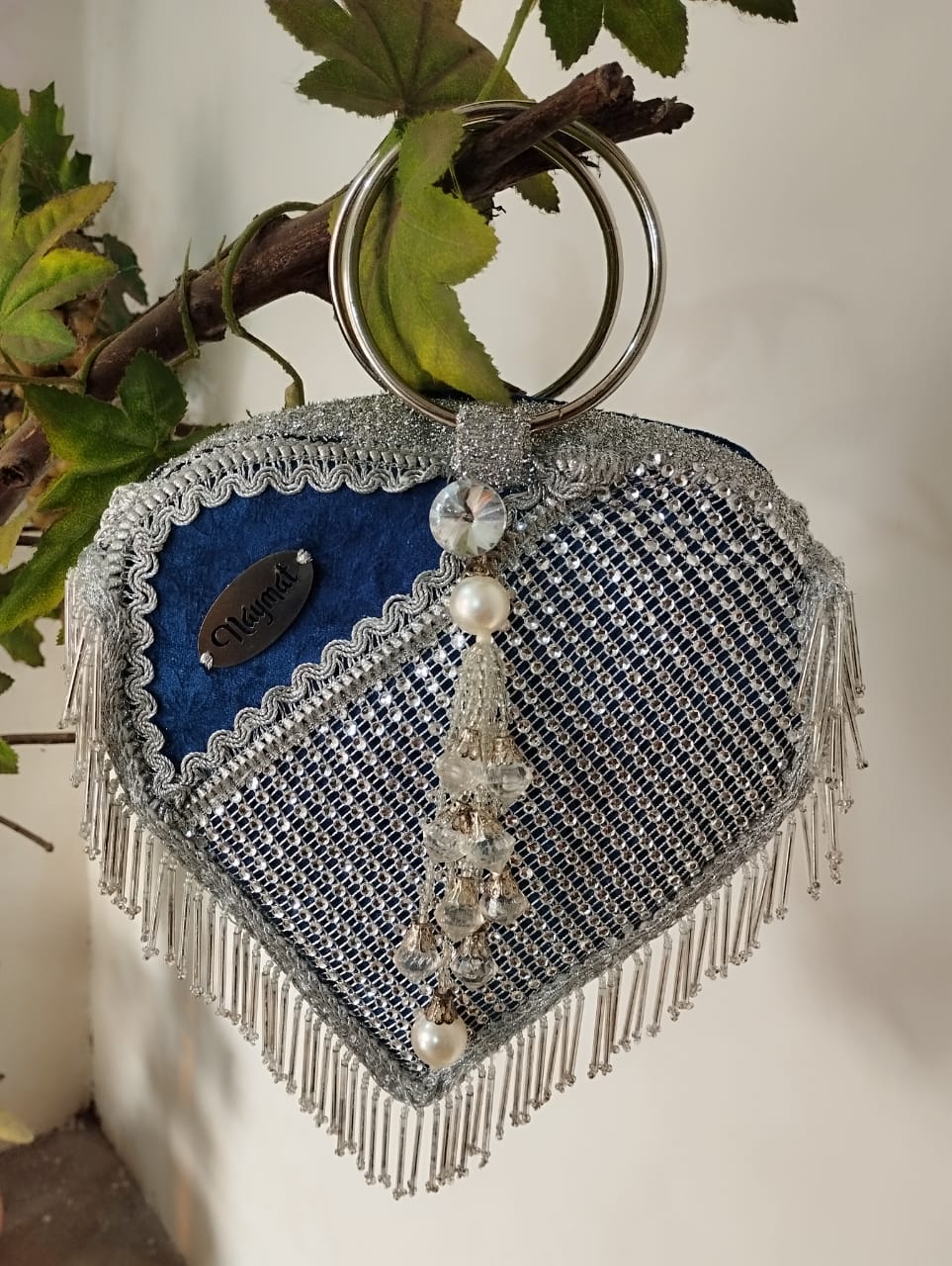 Embellished Velvet Handbag