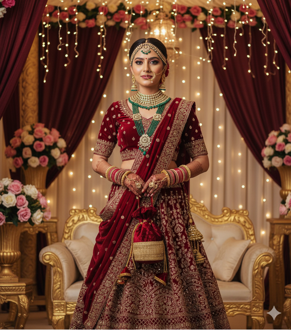 Red Velvet Potli Bag