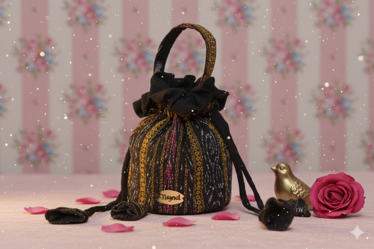 Traditional Woven Drawstring Bag
