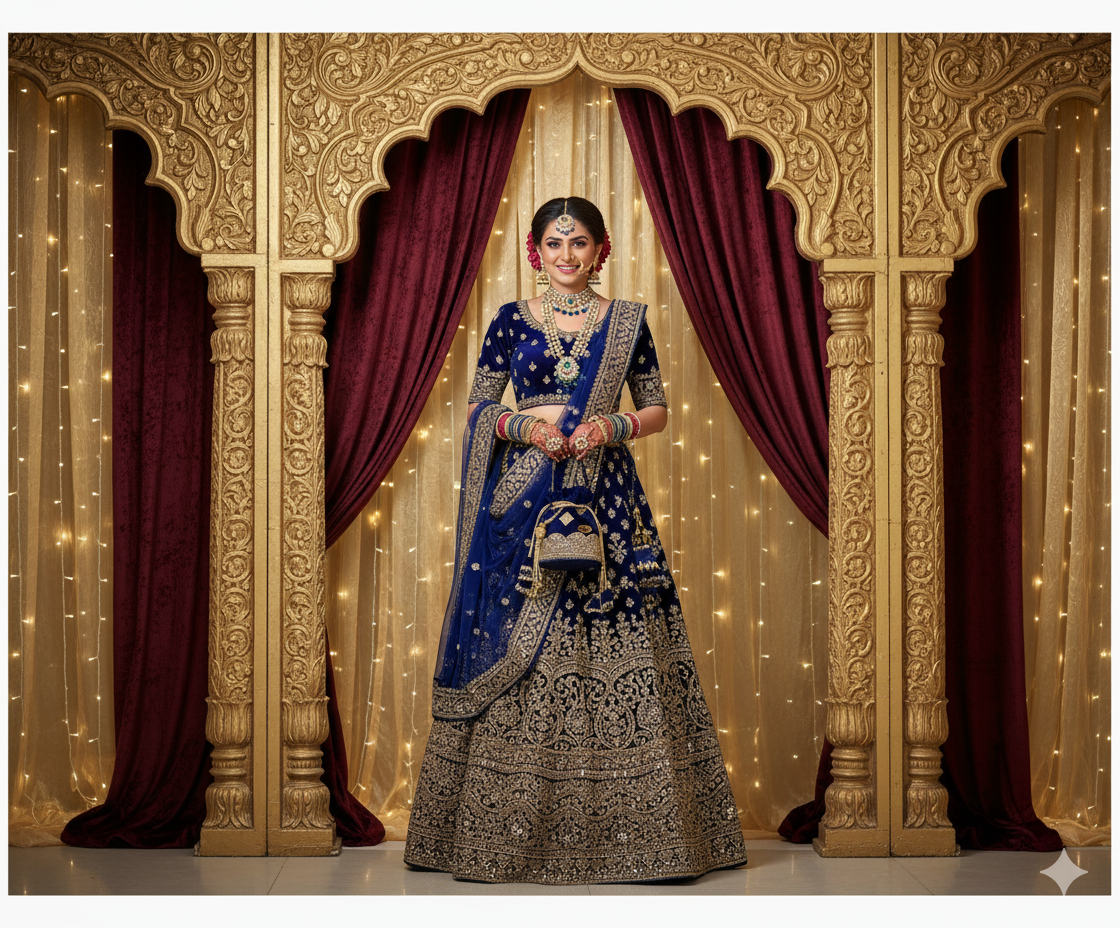 Embroidered Velvet Potli Bag