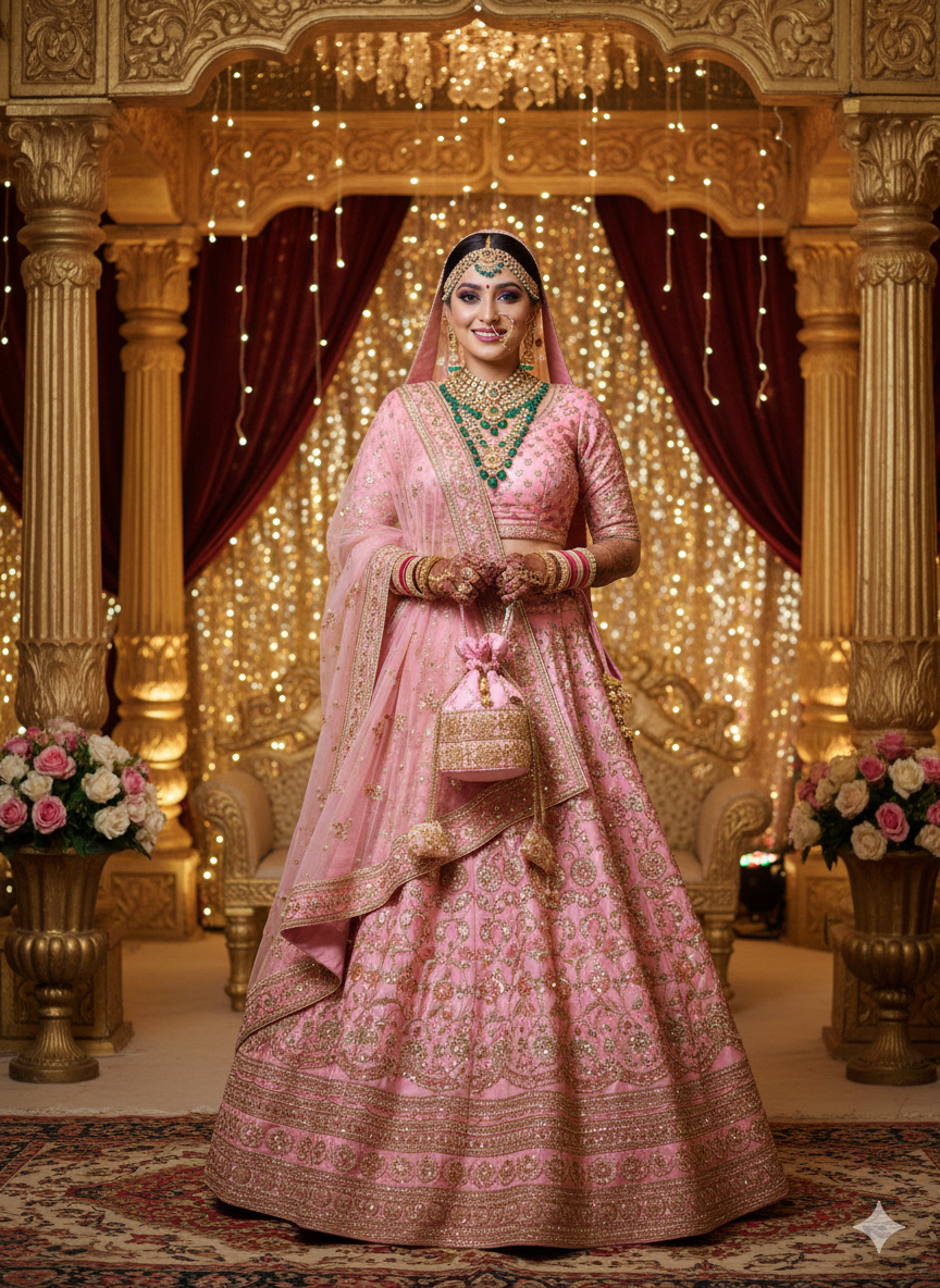 Traditional Pink Potli Bag