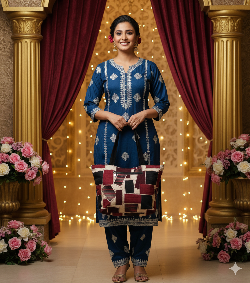 Geometric Pattern Tote Bag