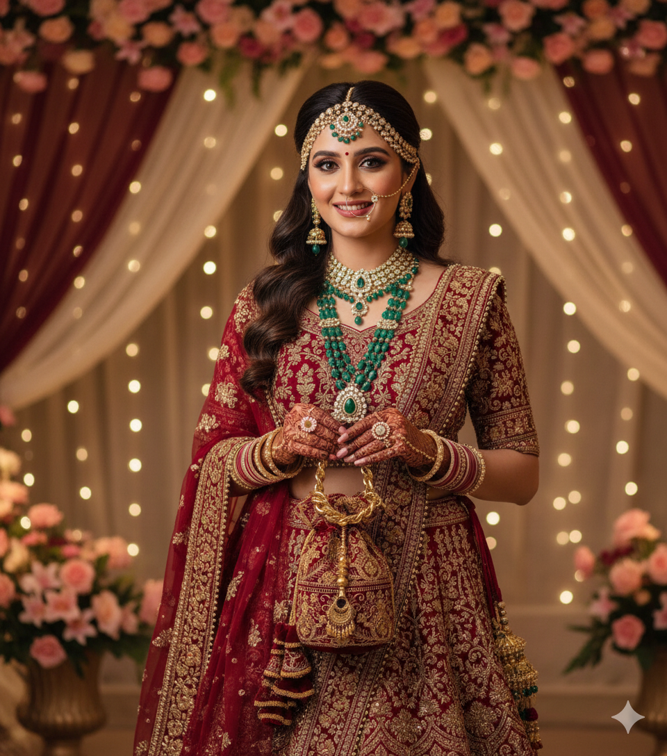 Embroidered Velvet Potli Bag