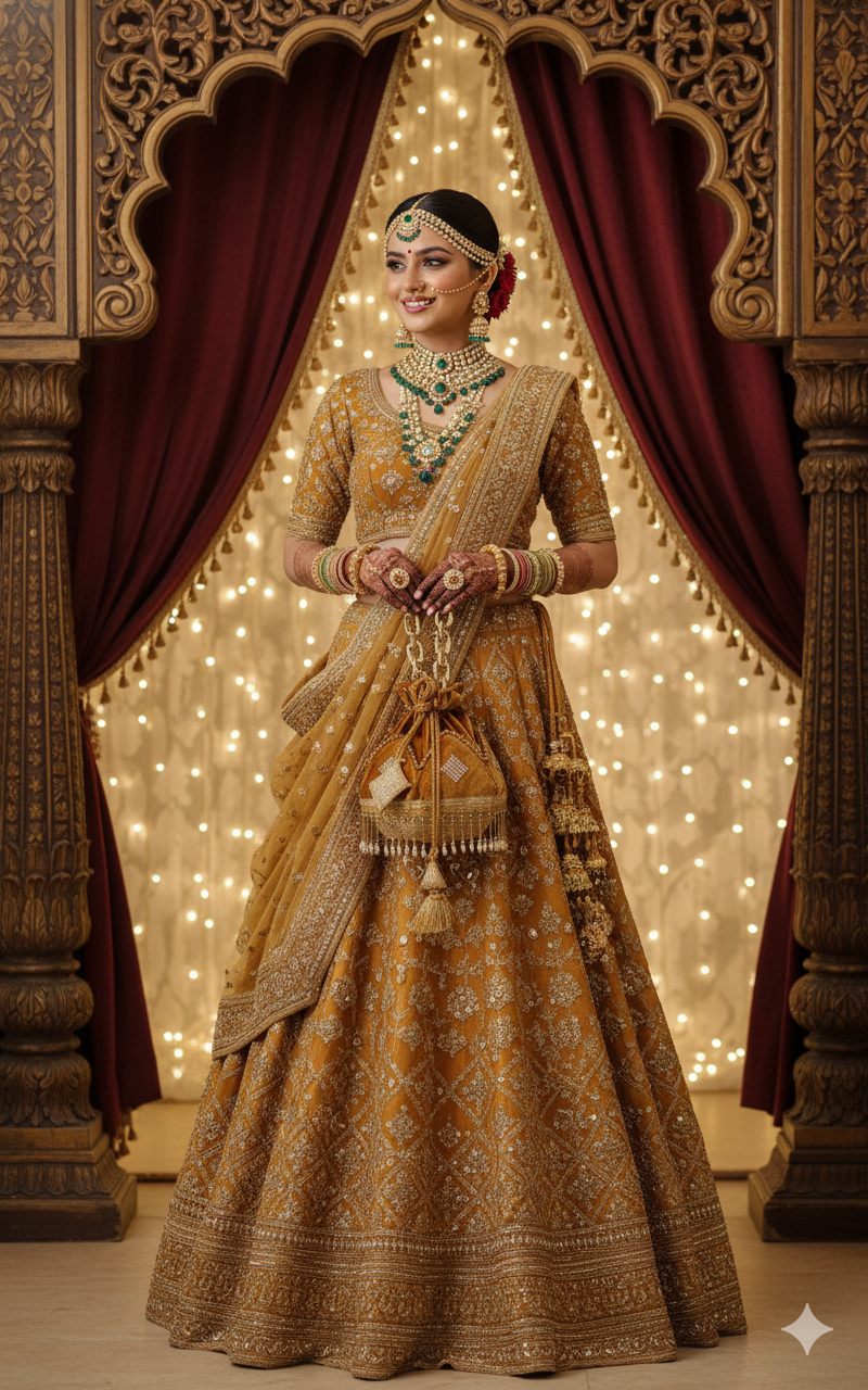 Golden Embellished Potli Bag