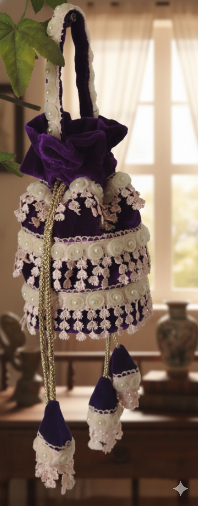 Handcrafted Velvet Potli Bag