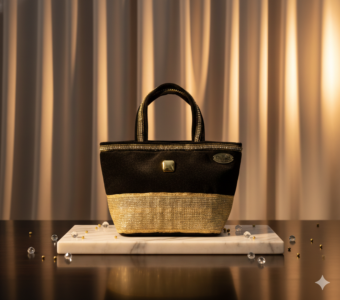 Black and Gold Handbag