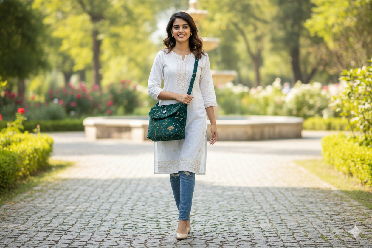 Elegant Green Sling Bag