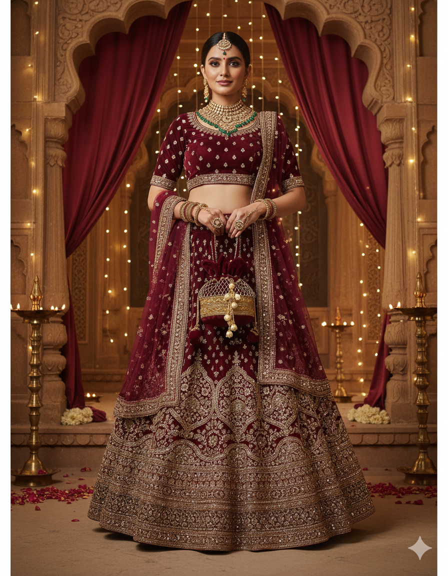 Handcrafted Velvet Potli Bag