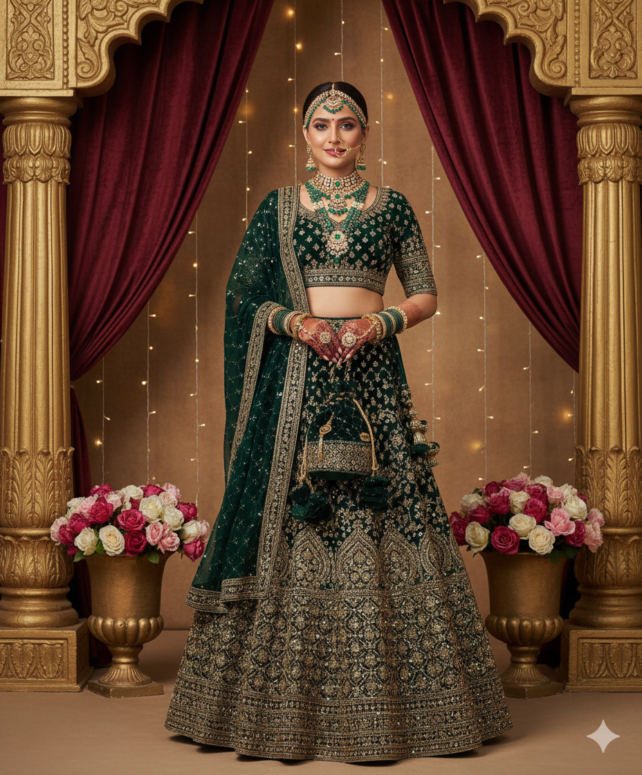 Embroidered Velvet Potli Bag