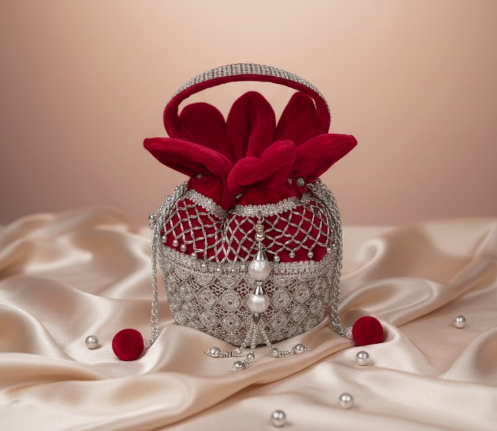 Decorative Velvet Handbag