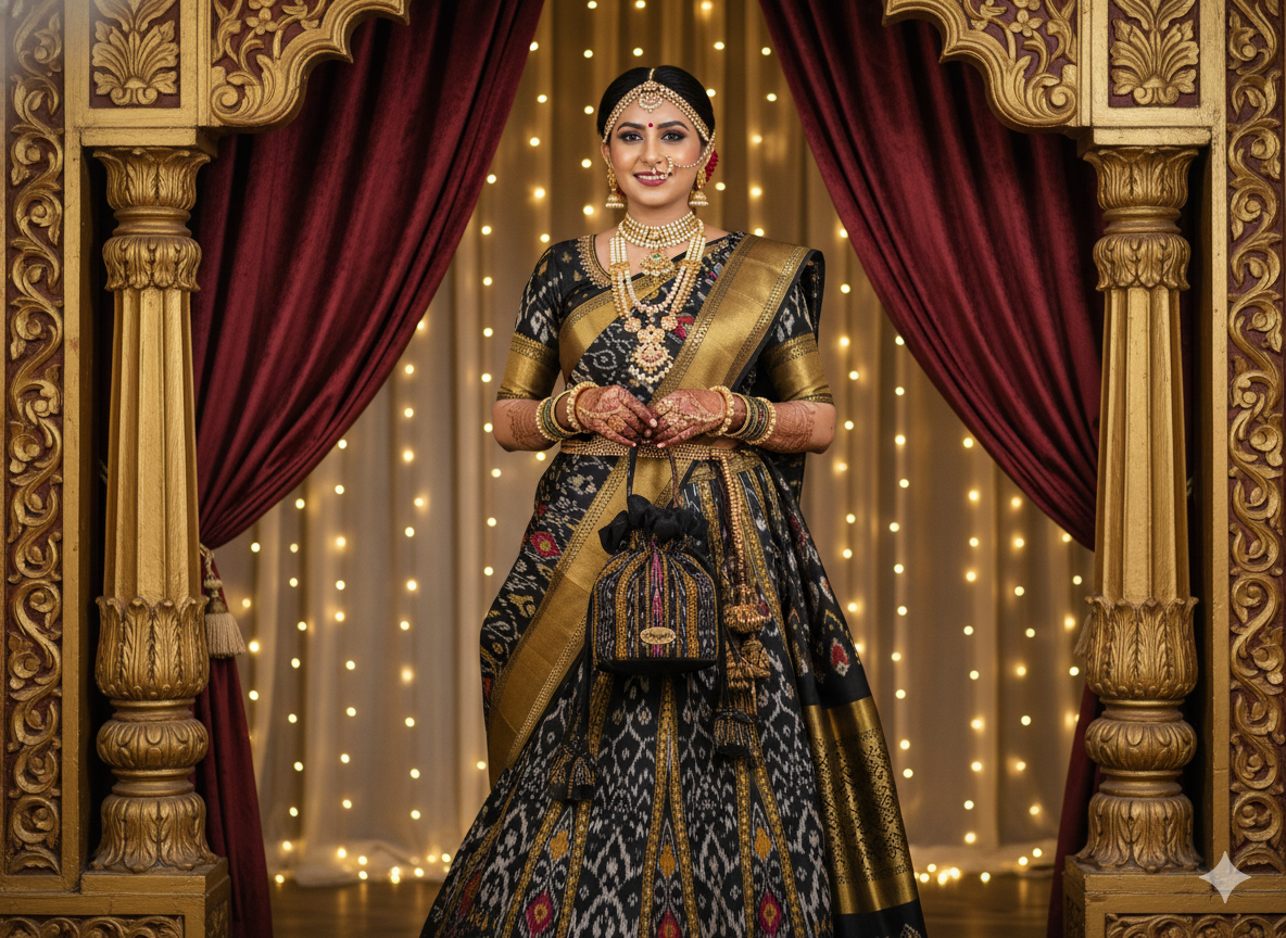 Traditional Woven Drawstring Bag