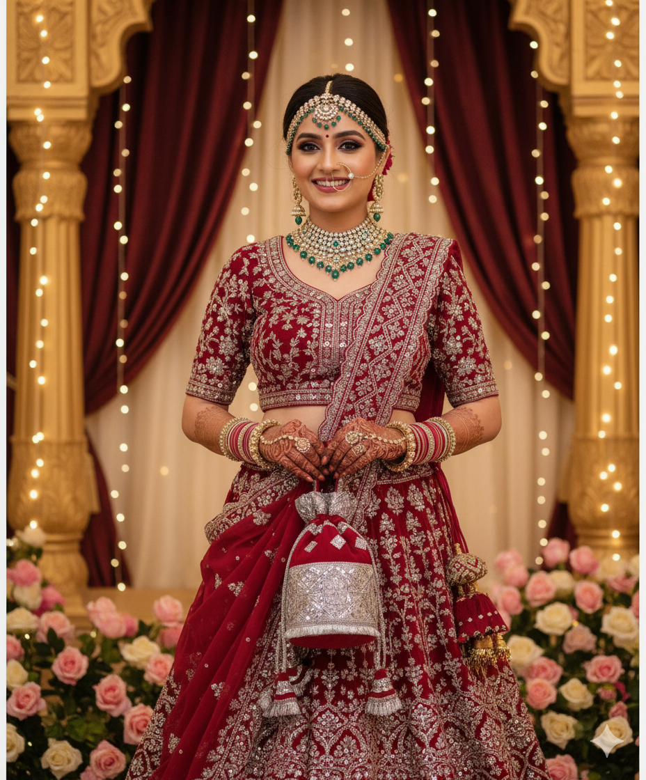 Red Velvet Potli Bag