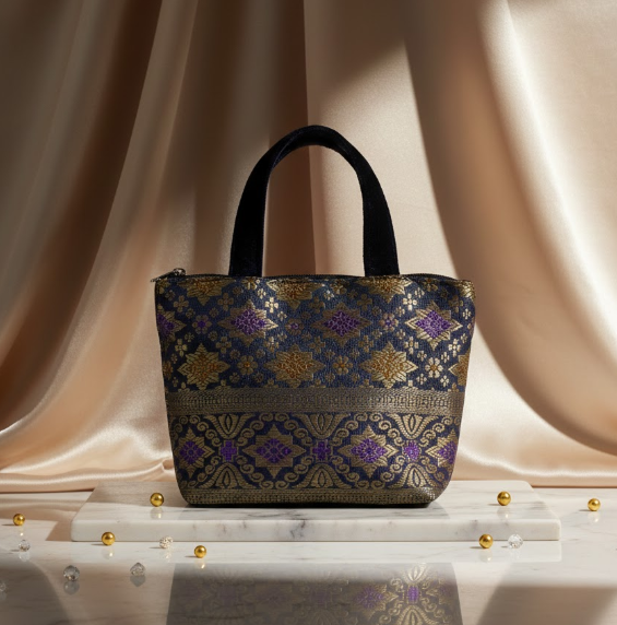 Elegant Brocade Handbag