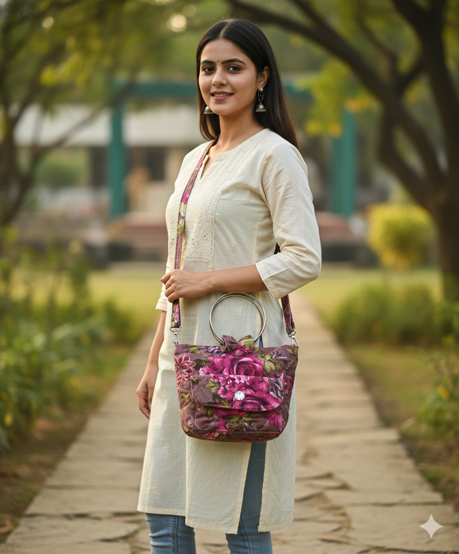 Floral Print Handbag