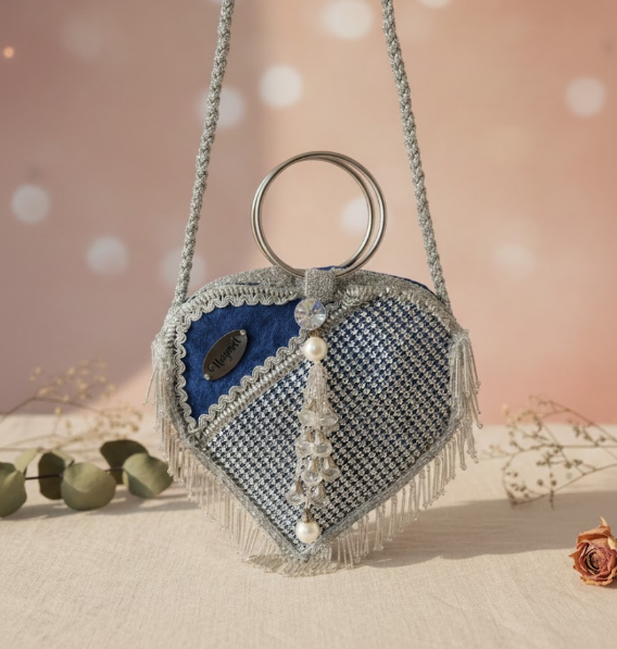 Embellished Velvet Handbag