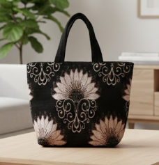 Embroidered Floral Handbag