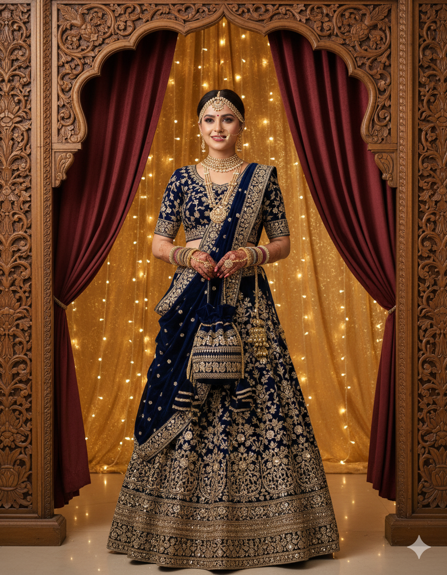 Embroidered Velvet Potli Bag