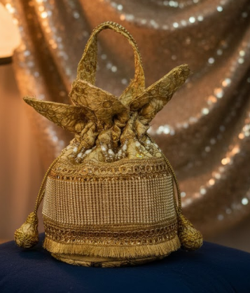 Golden Embellished Potli Bag