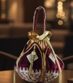 Handcrafted Velvet Potli Bag