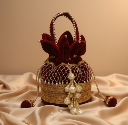 Handcrafted Velvet Potli Bag