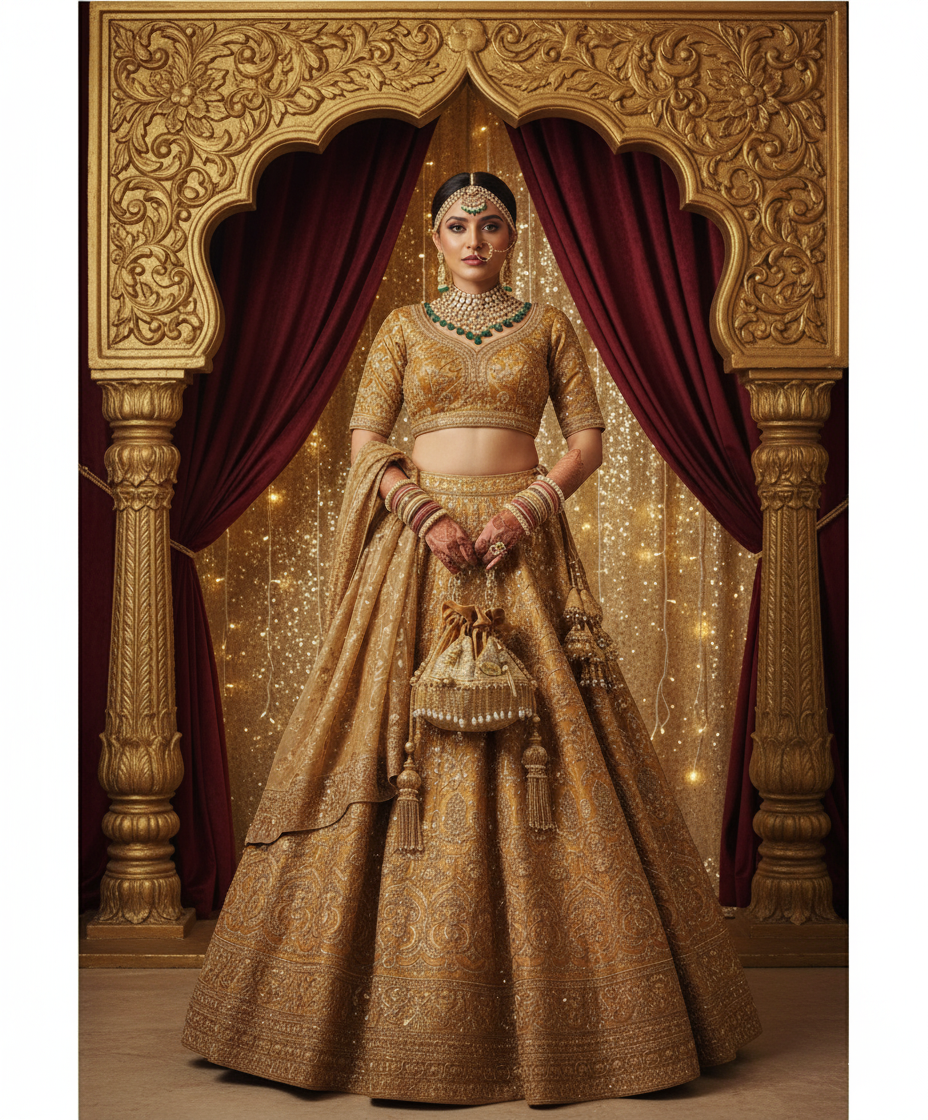 Golden Embellished Potli Bag