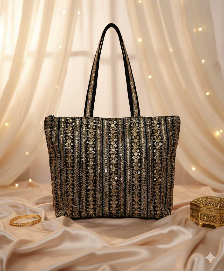 Sequined Tote Bag