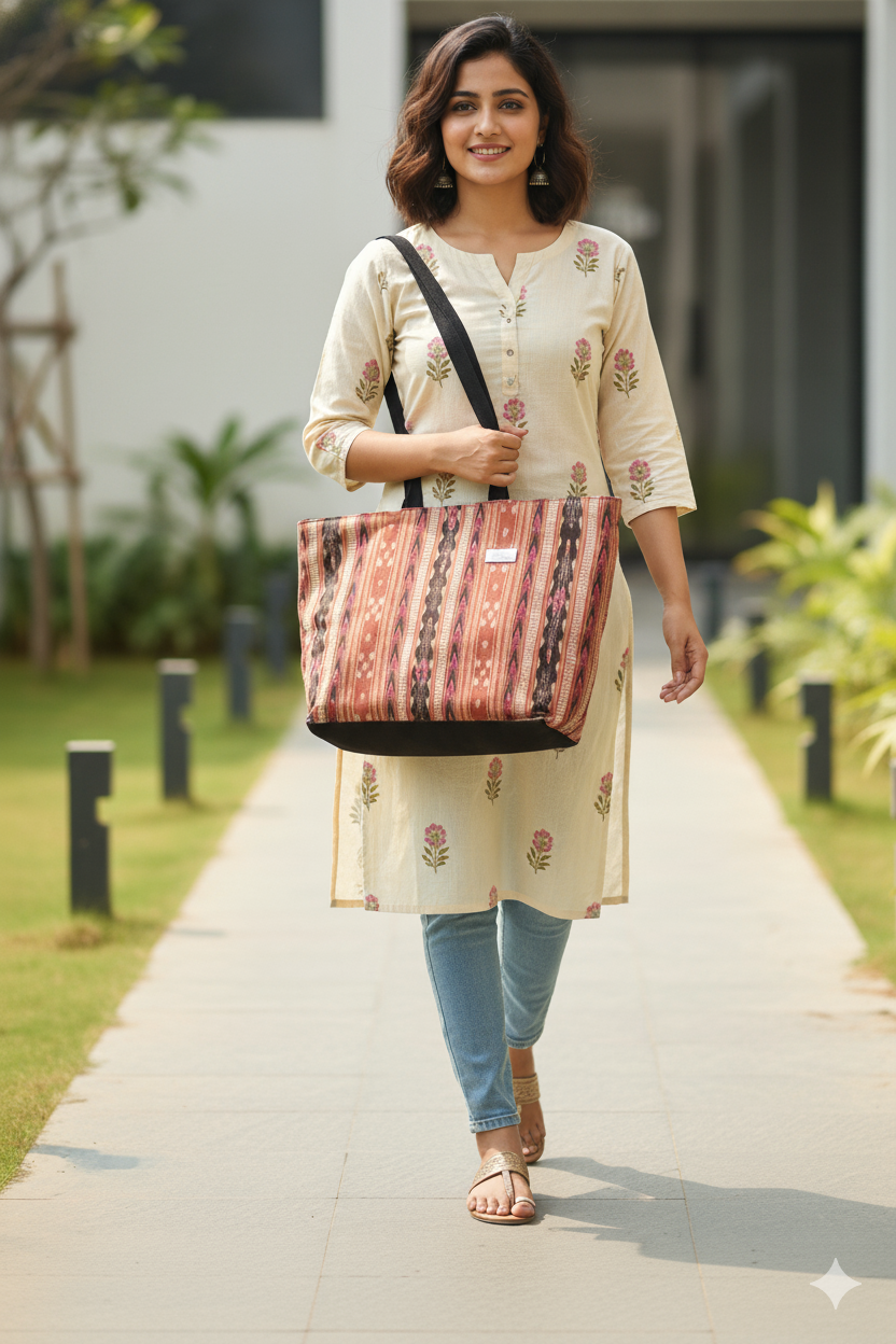 Woven Pattern Shoulder Bag