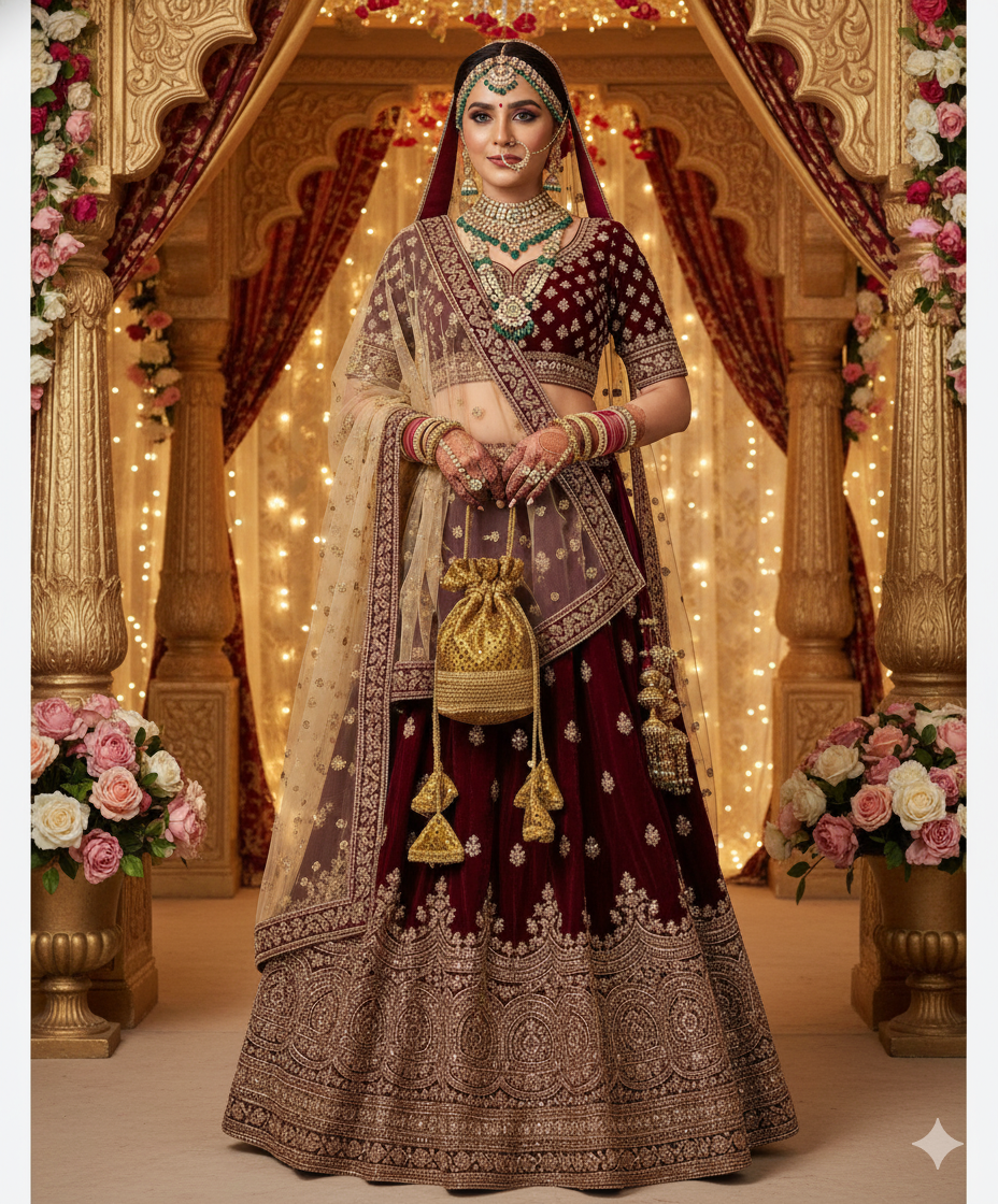 Traditional Golden Potli Bag