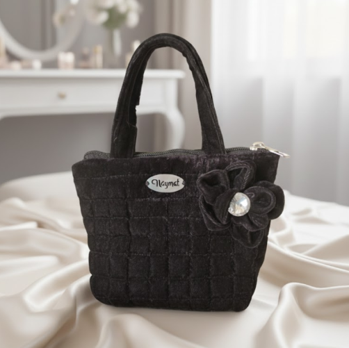 Black Velvet Handbag