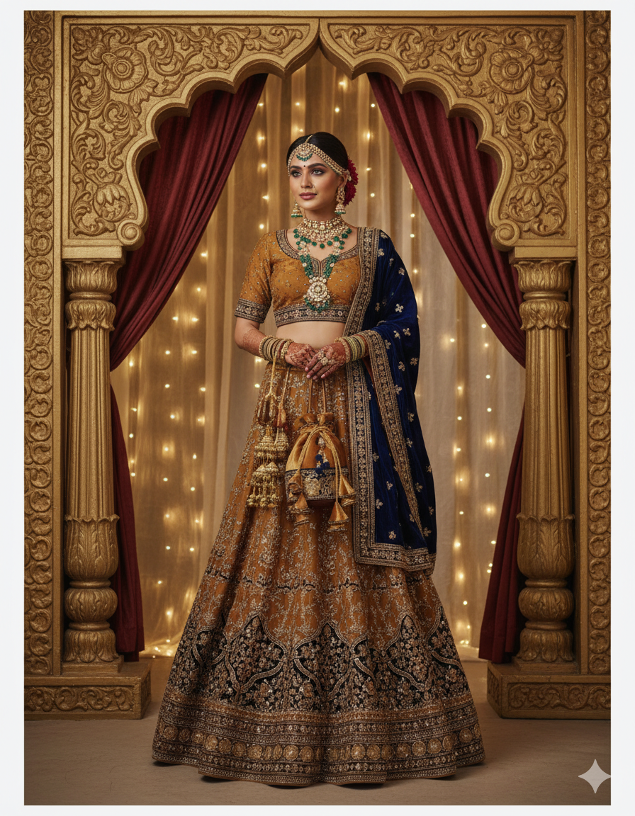 Golden Embroidered Potli Bag