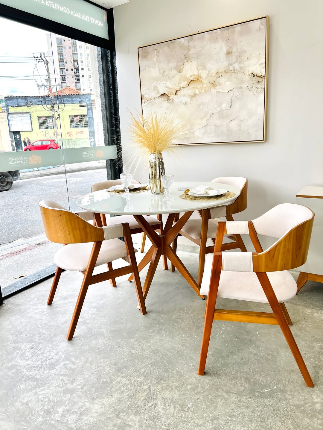 Mesa Estrela 120 + 4 Cadeiras Toronto 