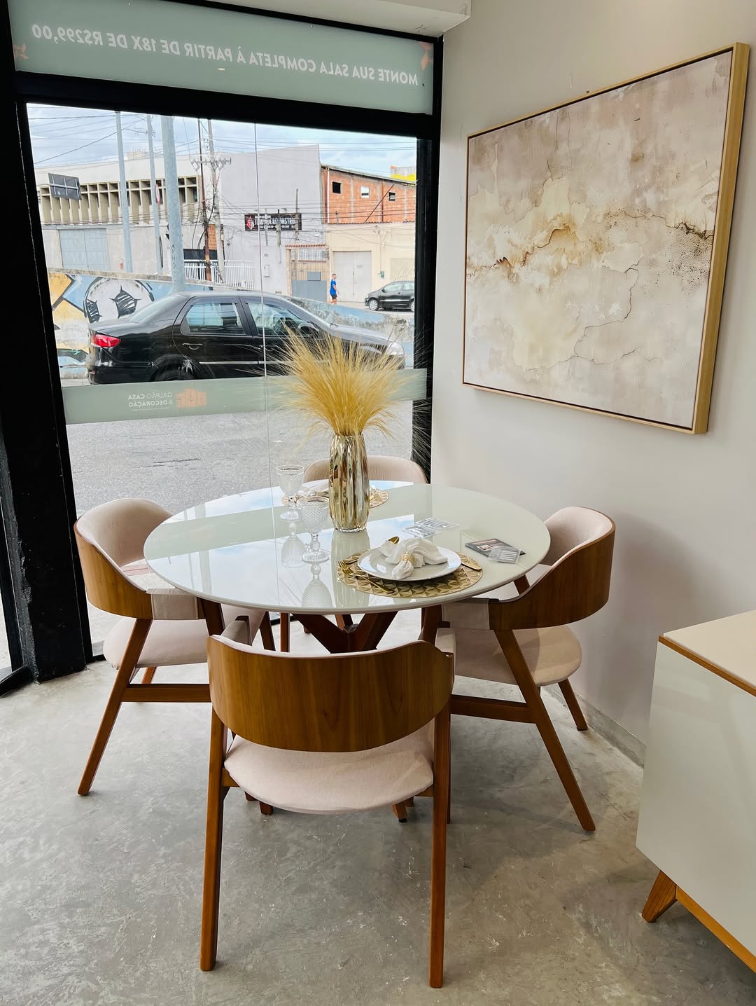 Mesa Estrela 120 + 4 Cadeiras Toronto 