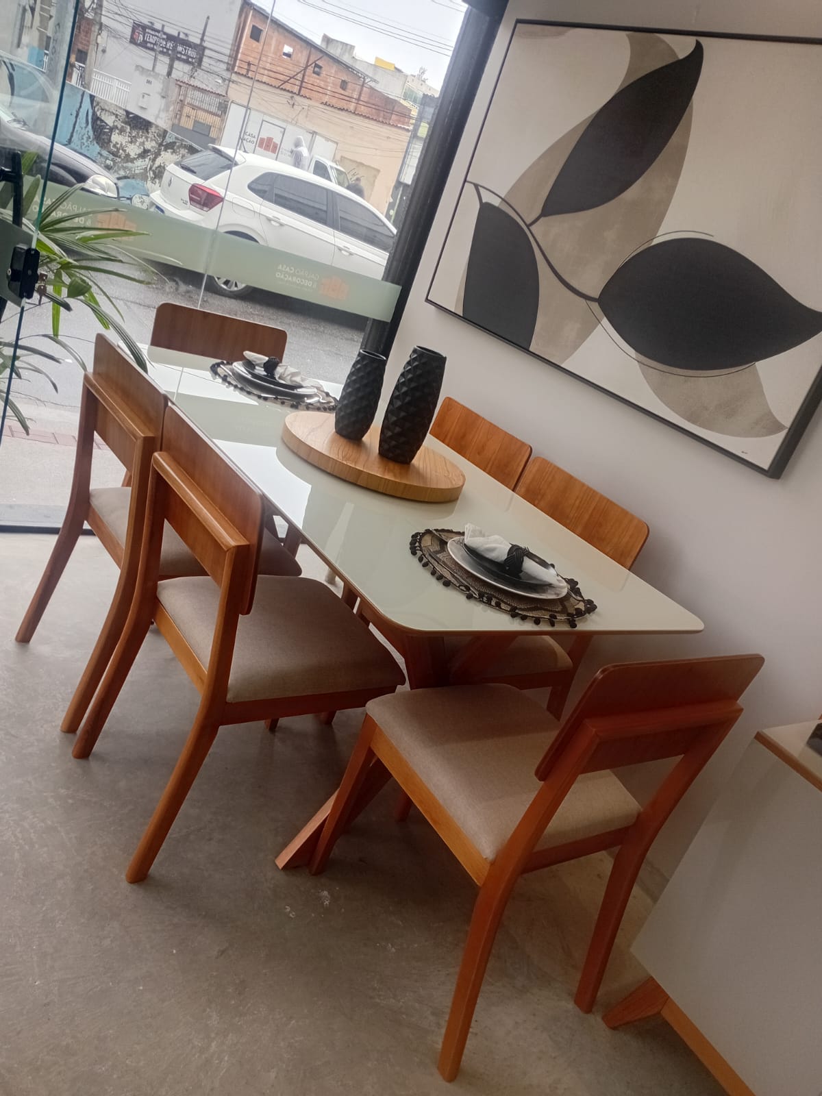 Mesa Camélia 160x90 + 4 Cadeiras Antúrio