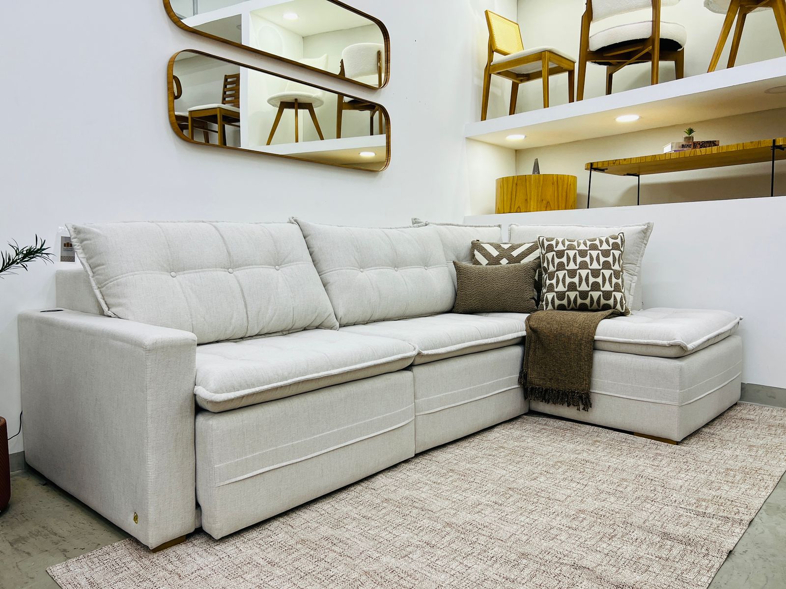 Presidente - Sofá canto Chaise e Retrátil