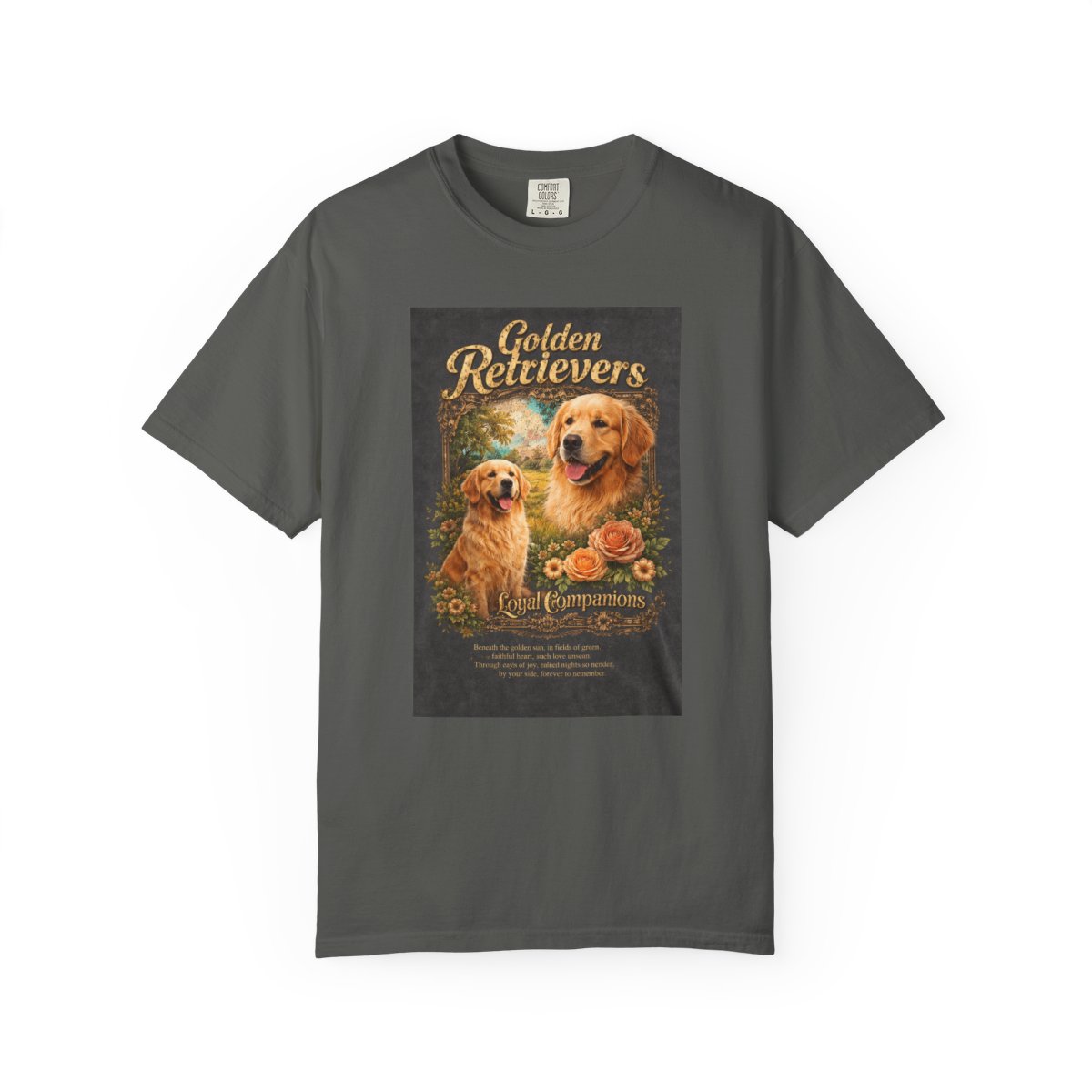Playera Golden Retriever diseño artístico