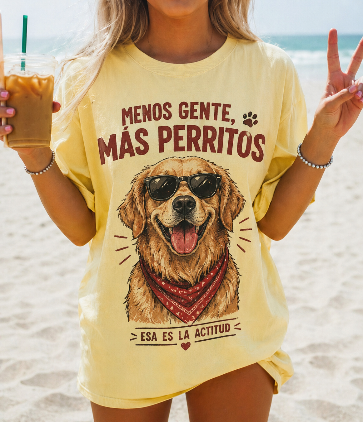 Playera Golden Retriever diseño artístico