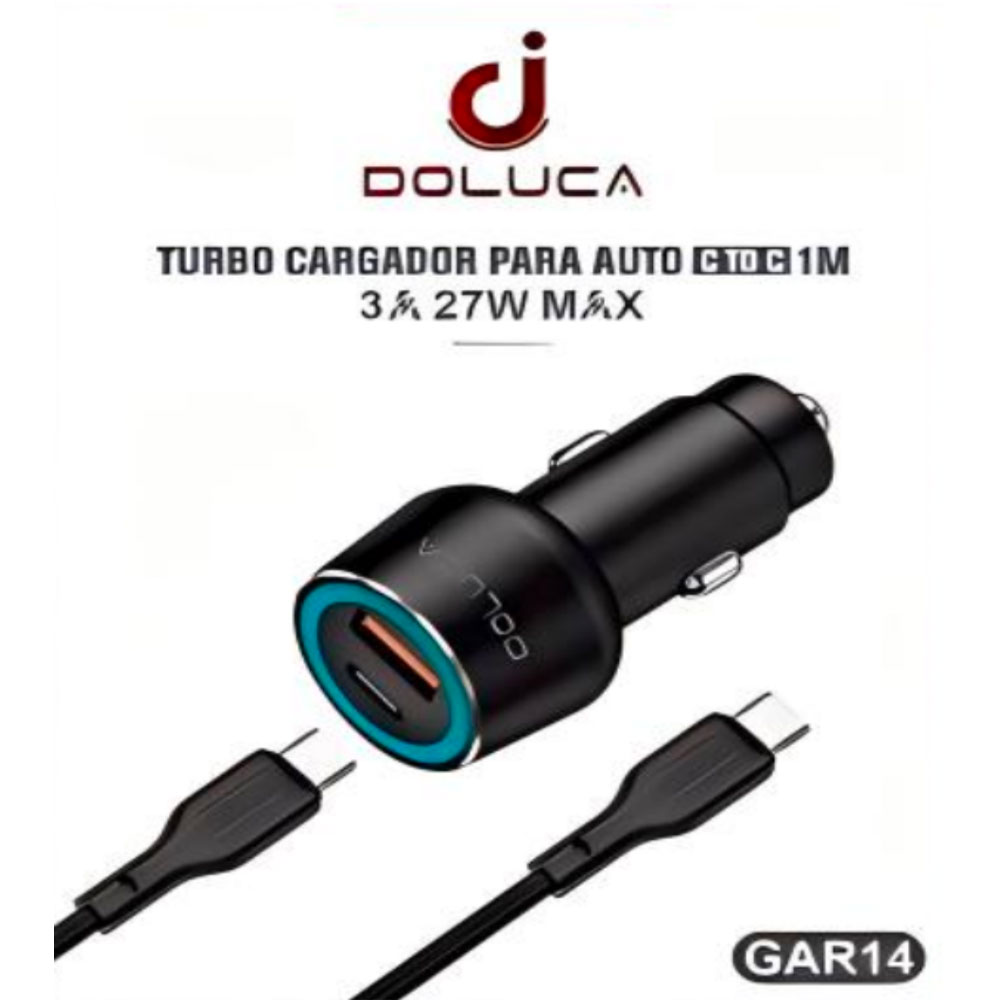 Cargador Para Auto TC 3A 27w Doluca