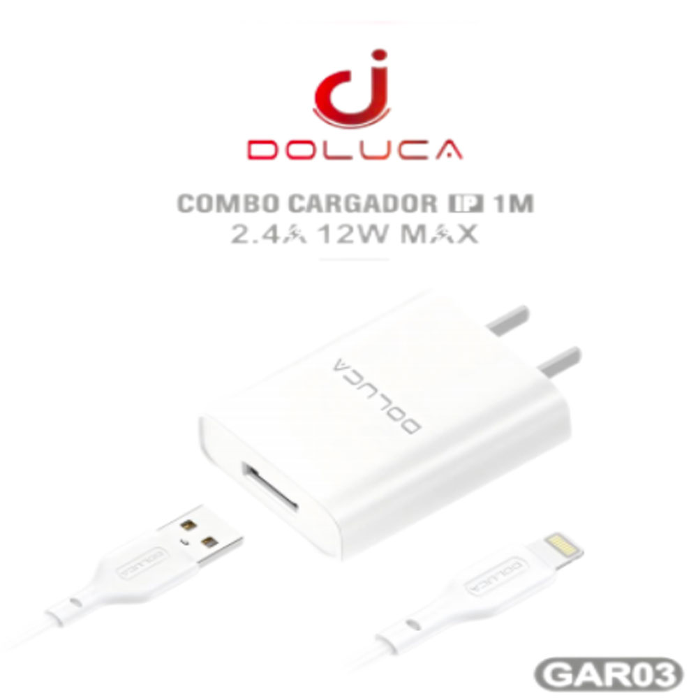 Combo Cargador IP 2.4A 12w