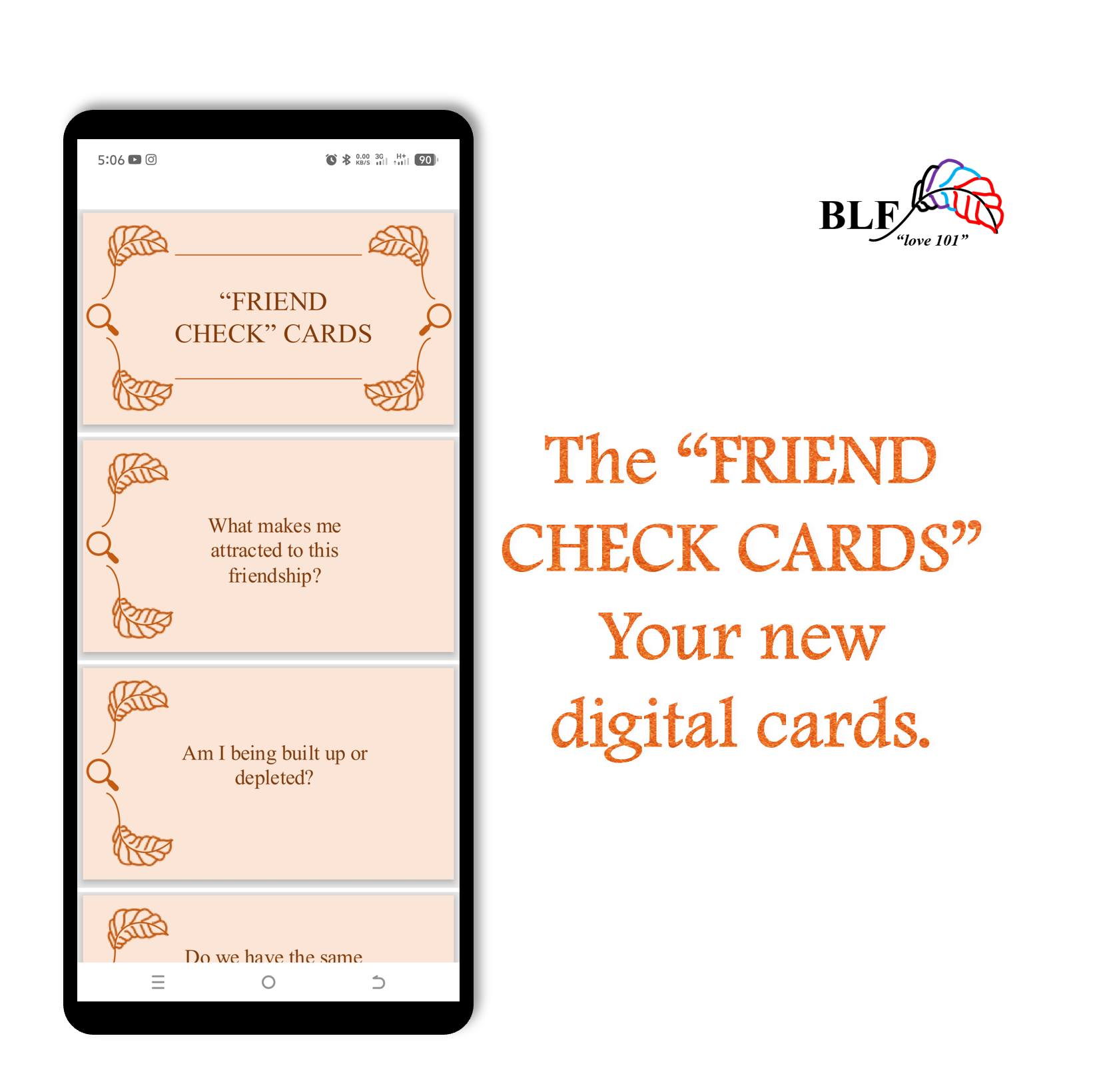 The "FRIEND CHECK CARDS"