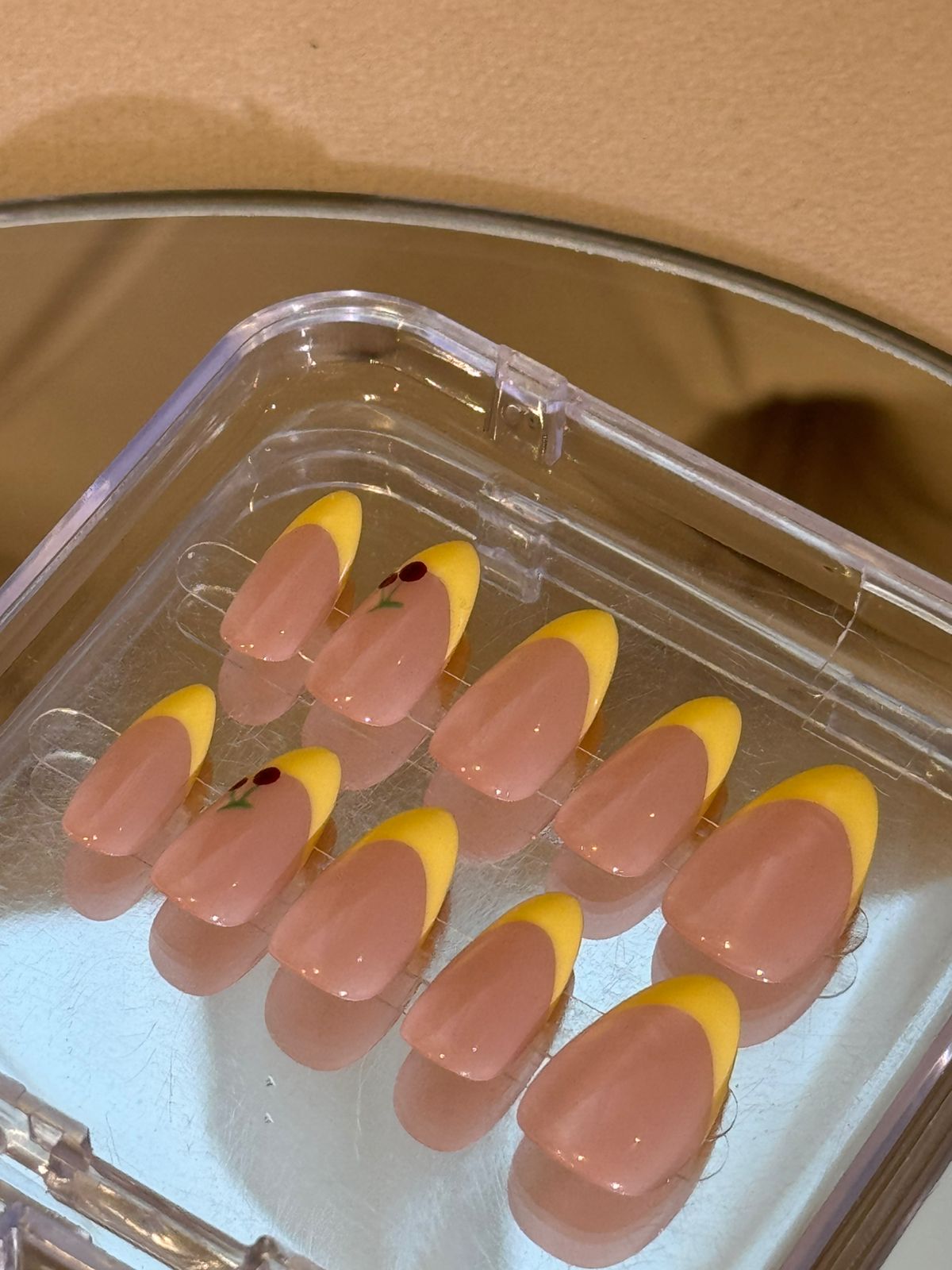 Yellow Cherry  Press-On Nail 