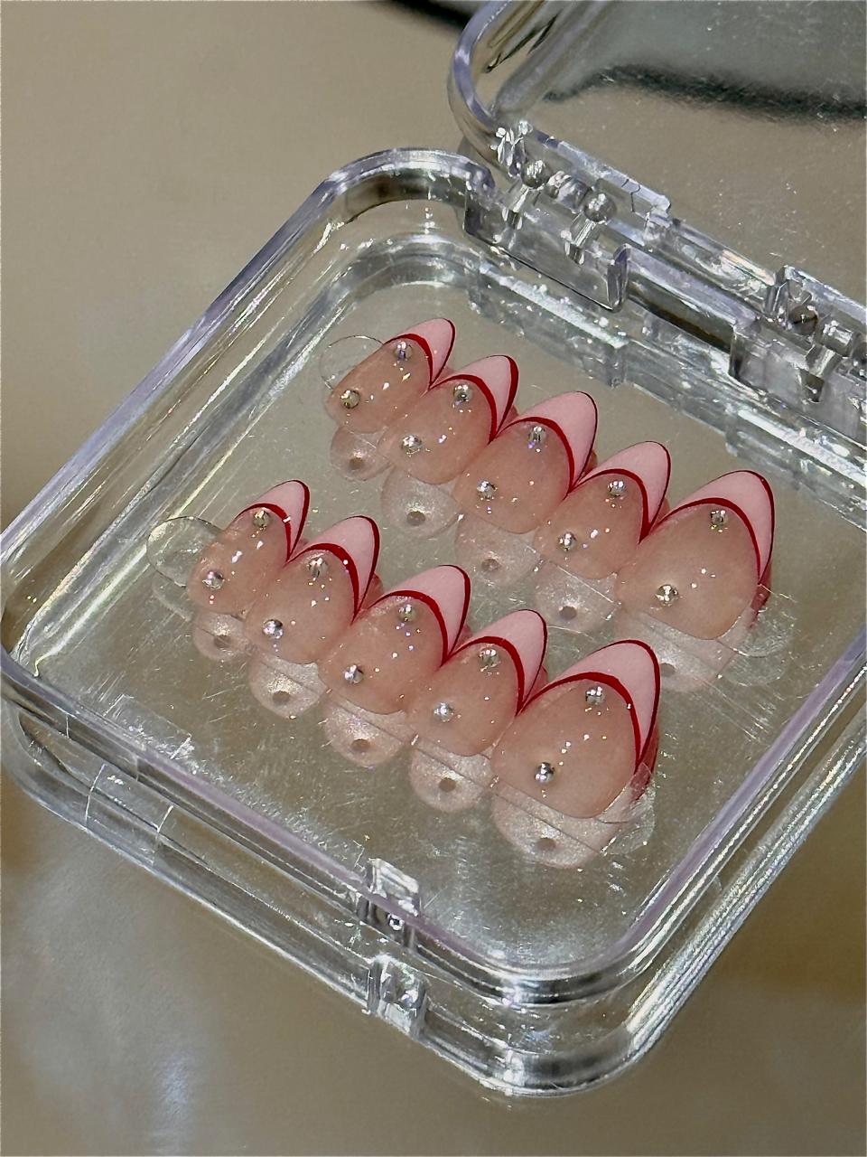 Pink French Tip Press-on Nails